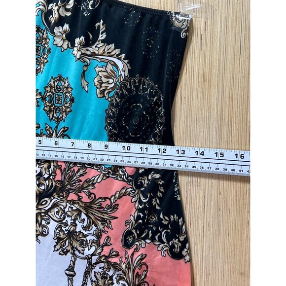 Women's Floral Print Asymmetrical Dress - Multicolor - Medium - Picture 4 of 13